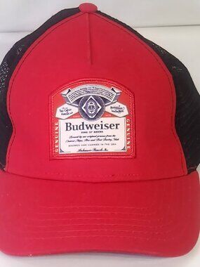 Budweiser Baseball/Trucker Cap by Anheuser Busch with Classic Bottle Label Logo